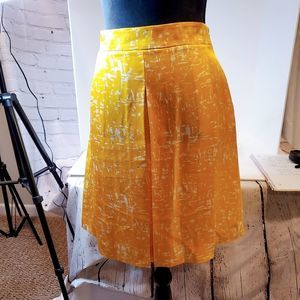 J CREW COLLECTION Yellow and White Silk Sk…